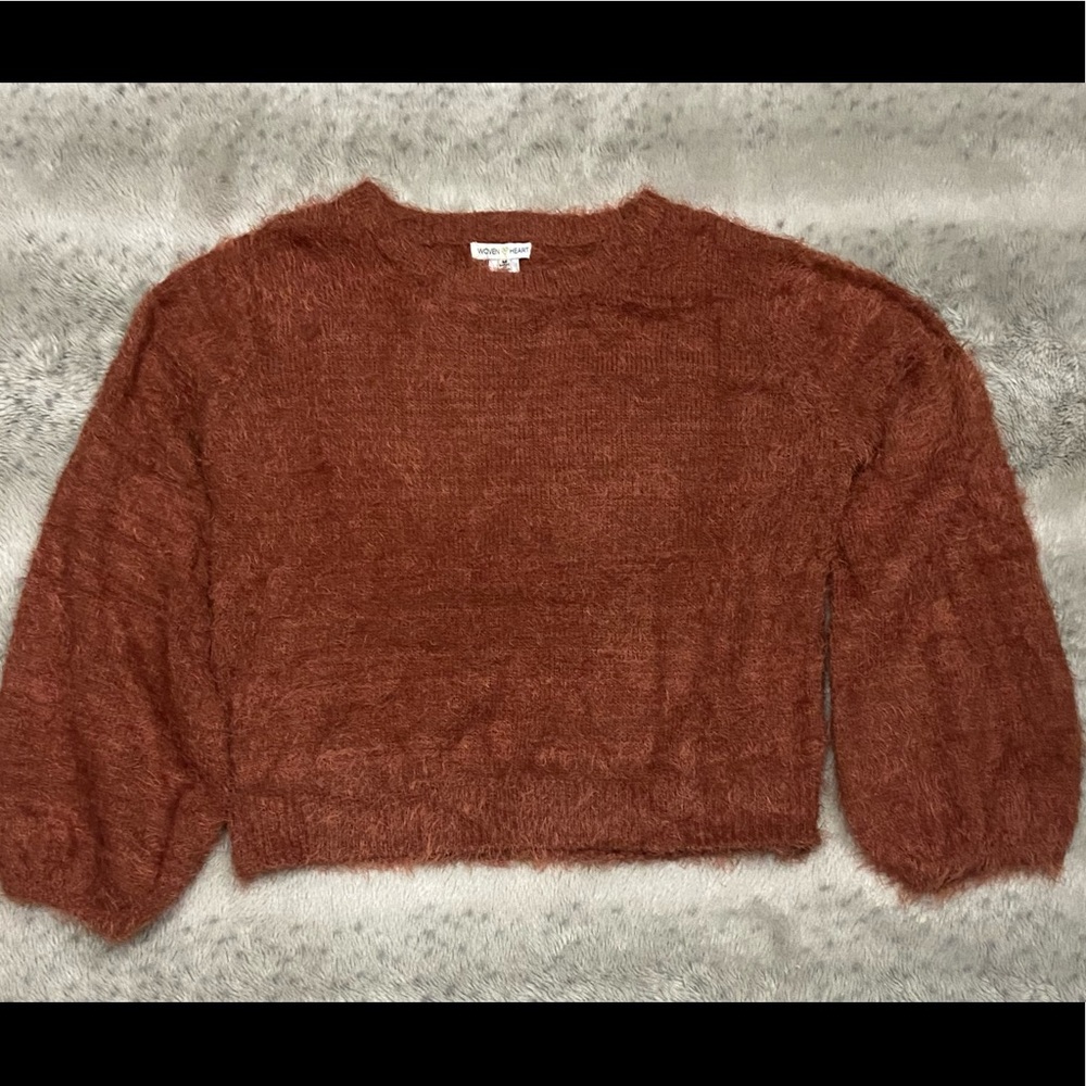 Burnt Orange Eyelash Sweater